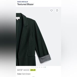 Textured Green Blazer